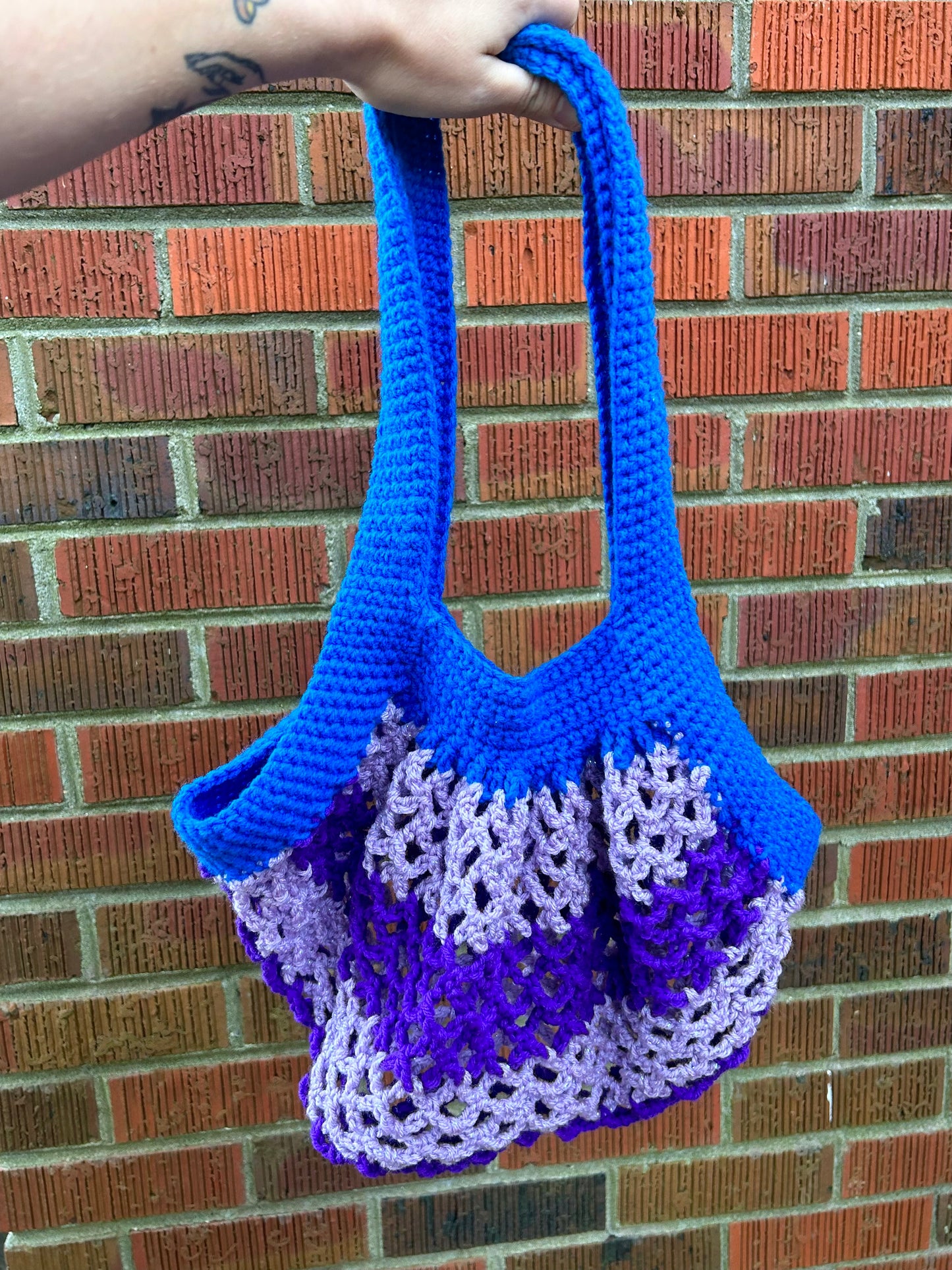 Custom Crochet Market Bag - message before purchasing