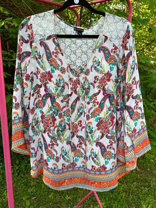 (XL) Summer of Love Flare Sleeve Top